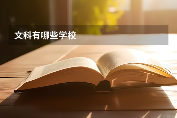 文科有哪些学校