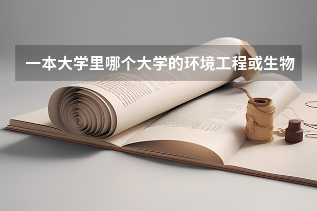 一本大学里哪个大学的环境工程或生物工程好
