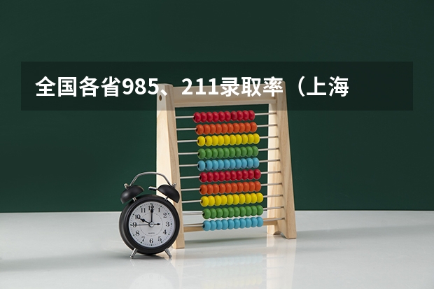 全国各省985、211录取率（上海高考本科录取率）