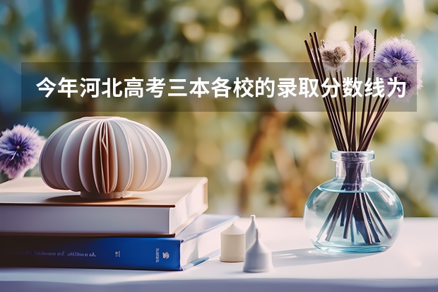 今年河北高考三本各校的录取分数线为什么这么低，专科可能这样吗？