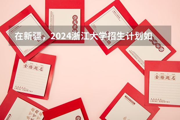 在新疆，2024浙江大学招生计划如何