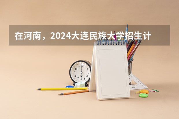在河南，2024大连民族大学招生计划如何