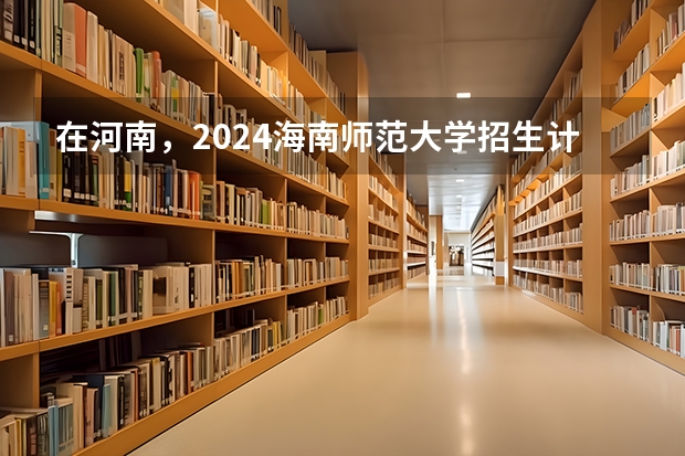 在河南，2024海南师范大学招生计划如何