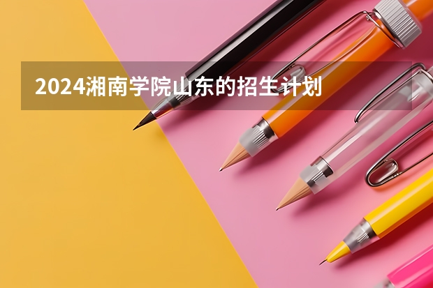 2024湘南学院山东的招生计划