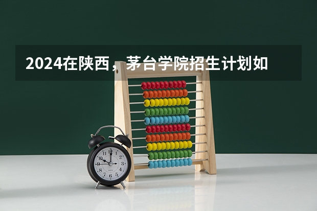 2024在陕西，茅台学院招生计划如何