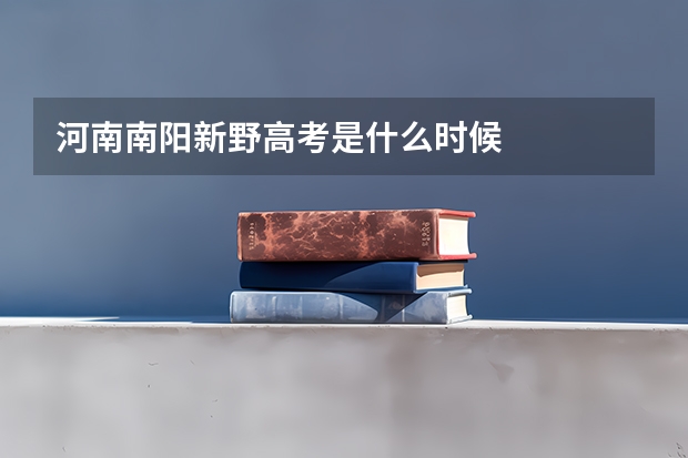 河南南阳新野高考是什么时候