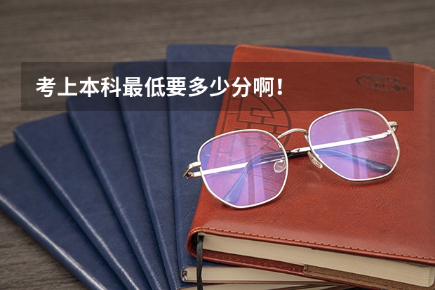 考上本科最低要多少分啊！
