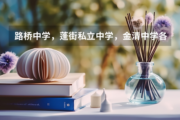 路桥中学，蓬街私立中学，金清中学各自的录取分数线。的！！ 台州市路桥区  路桥中学  的中考分数线