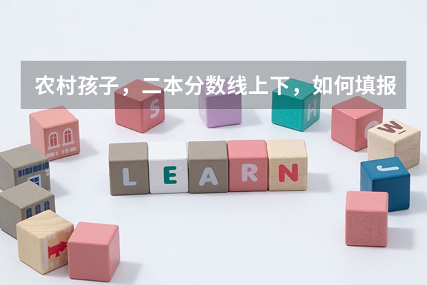 农村孩子，二本分数线上下，如何填报自愿