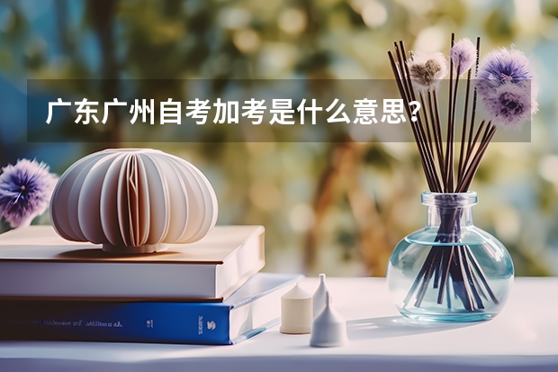 广东广州自考加考是什么意思?
