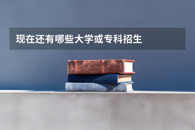 现在还有哪些大学或专科招生