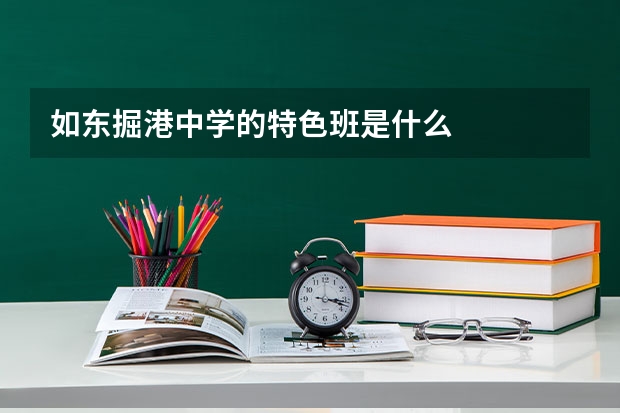 如东掘港中学的特色班是什么