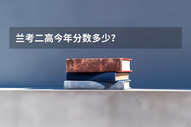 兰考二高今年分数多少？