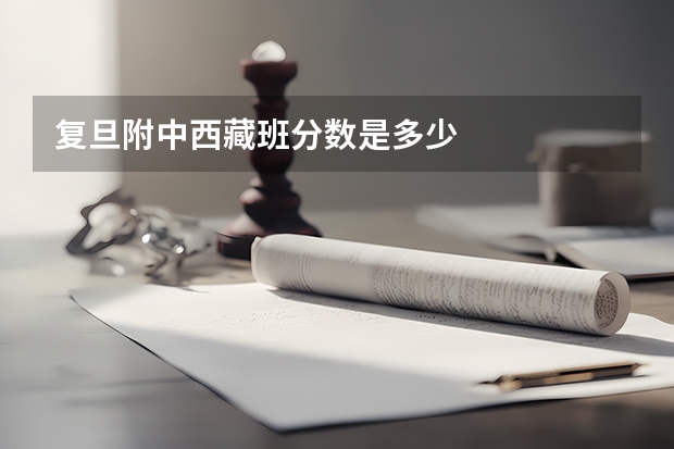 复旦附中西藏班分数是多少