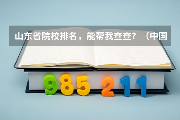 山东省院校排名，能帮我查查？（中国10大医院排名榜？？？？（重点；医院的条件、医德、医术、））