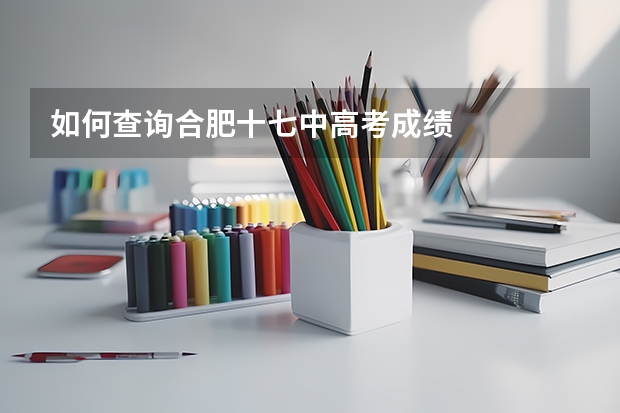 如何查询合肥十七中高考成绩