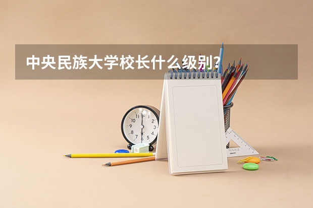 中央民族大学校长什么级别？